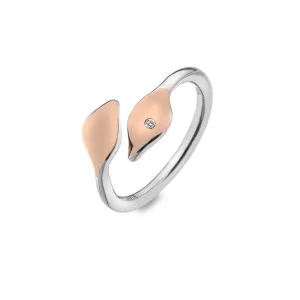 Hot Diamonds Blossom Sterling Silver Rose Gold Ring