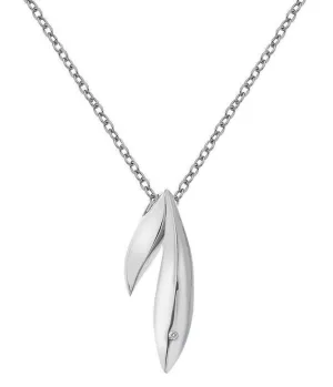 Hot Diamonds Classic Sterling Silver Diamond Leaf Pendant