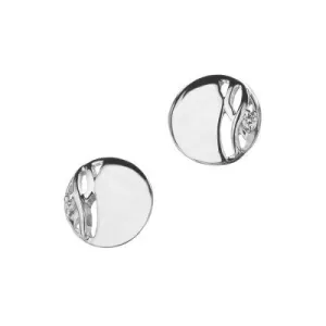 Hot Diamonds Earrings Arabesque Eclipse Disc Silver D