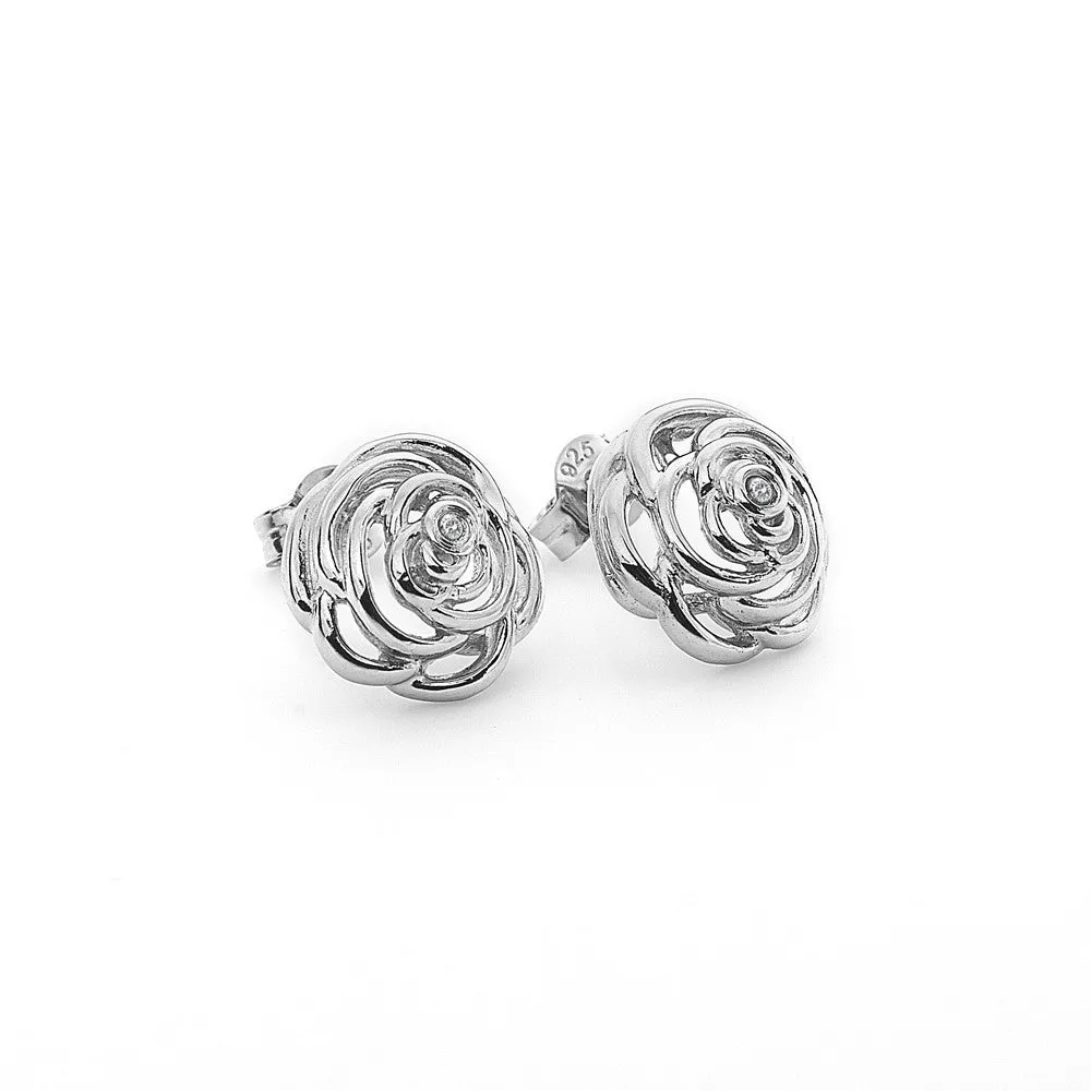 Hot Diamonds Earrings Eternal Rose Silver