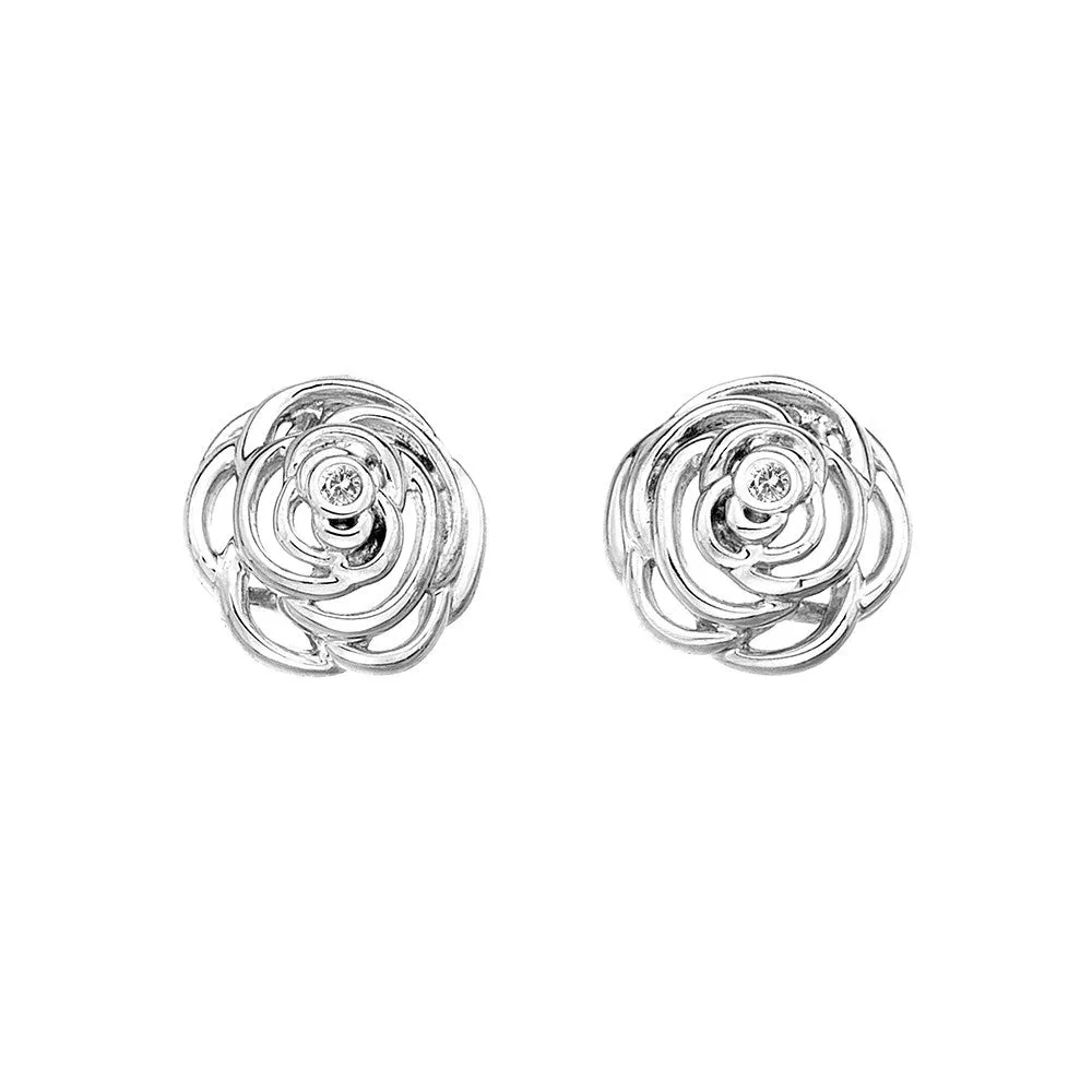 Hot Diamonds Earrings Eternal Rose Silver