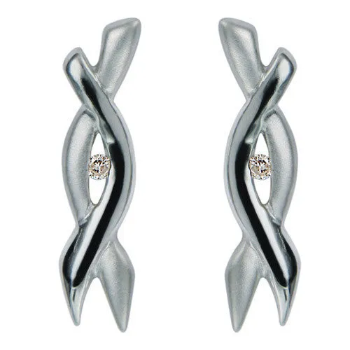 Hot Diamonds Earrings Open Heart Studs D