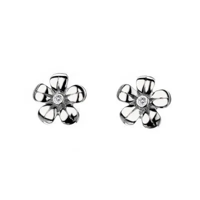 Hot Diamonds Earrings Paradise Petal Stud Silver D