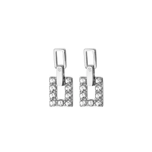 Hot Diamonds Echo Sterling Silver White Topaz Drop Earrings