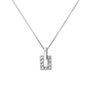 Hot Diamonds Echo Sterling Silver White Topaz Pendant Necklace