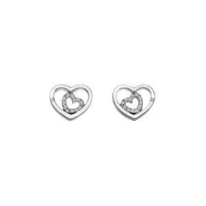 Hot Diamonds Enchanting Encased Sterling Silver Earrings