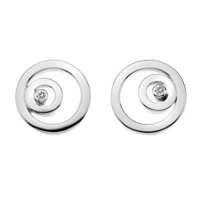 Hot Diamonds Eternity Sterling Silver Captured Circles Earrings D