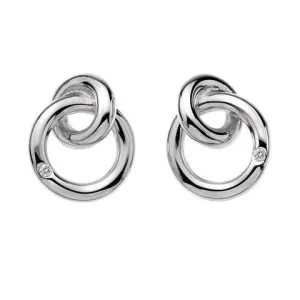 Hot Diamonds Eternity Sterling Silver Interlocking Earrings
