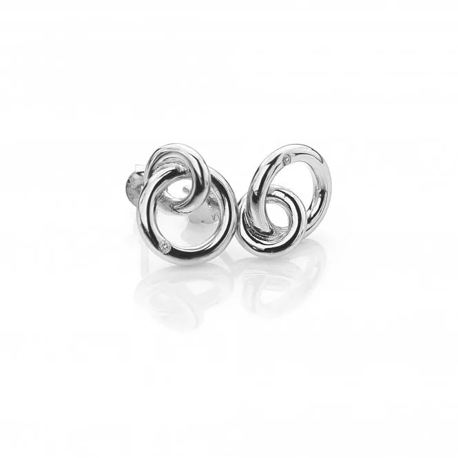 Hot Diamonds Eternity Sterling Silver Interlocking Earrings