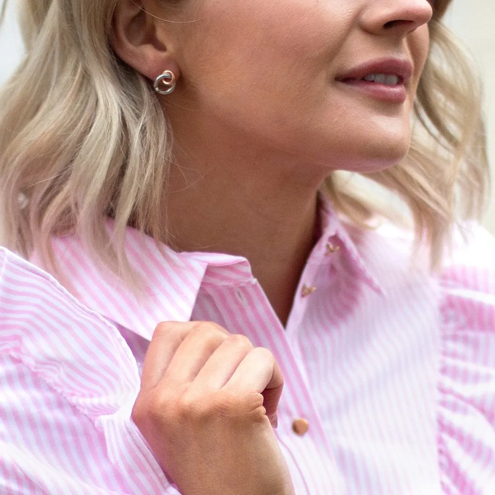 Hot Diamonds Eternity Sterling Silver Rose Gold Plated Earrings