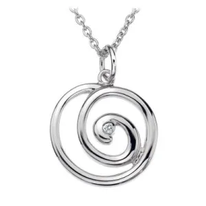 Hot Diamonds Eternity Sterling Silver Spiral Necklace