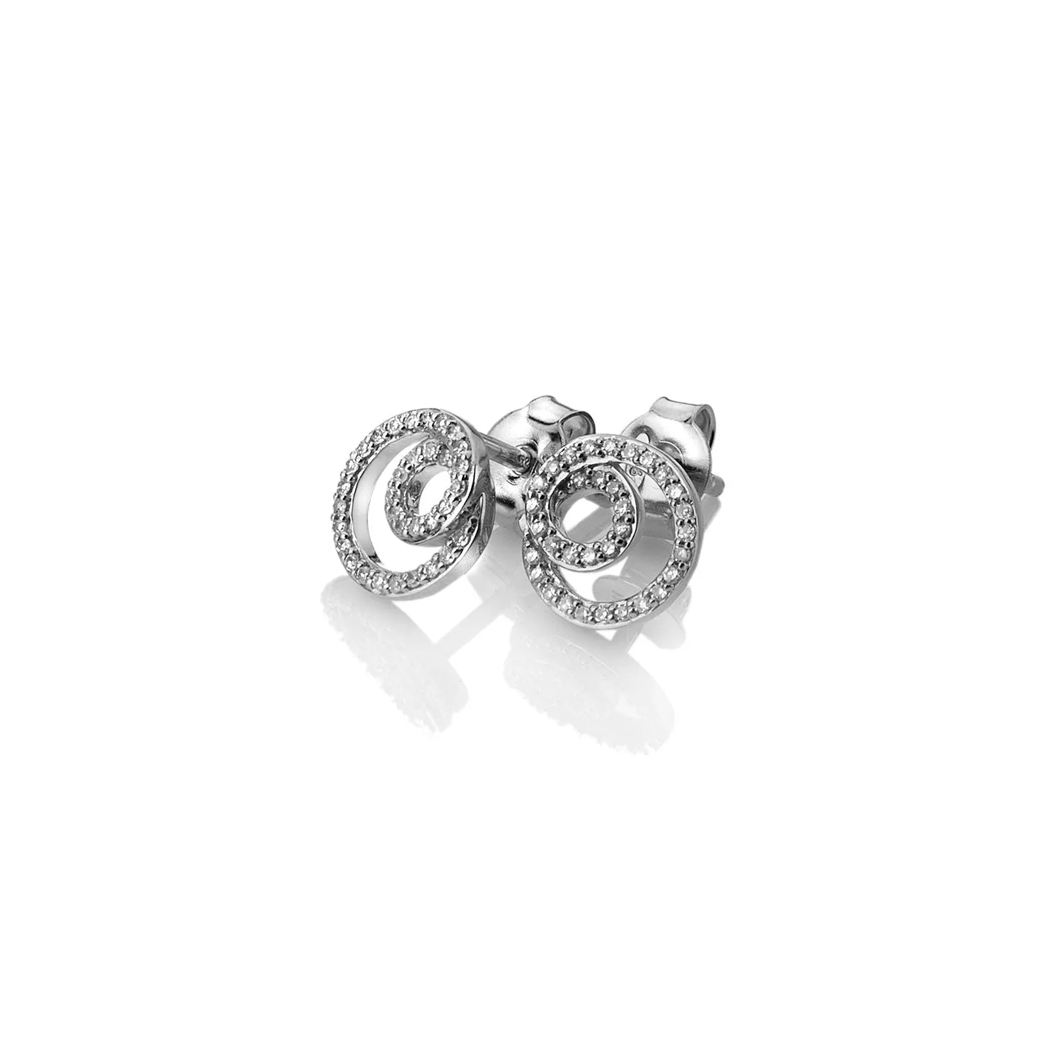 Hot Diamonds Flow 9ct White Gold Earrings