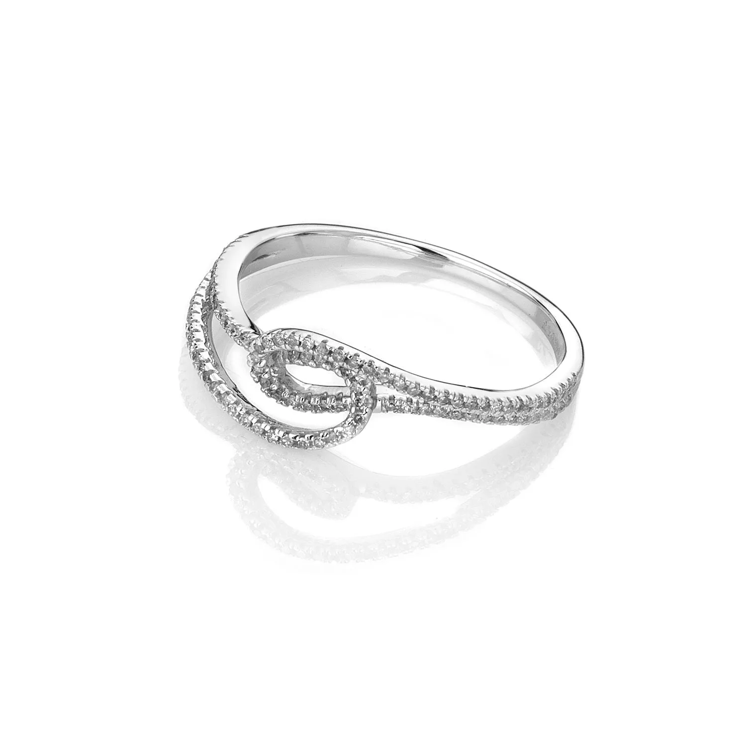 Hot Diamonds Flow 9ct White Gold Ring D