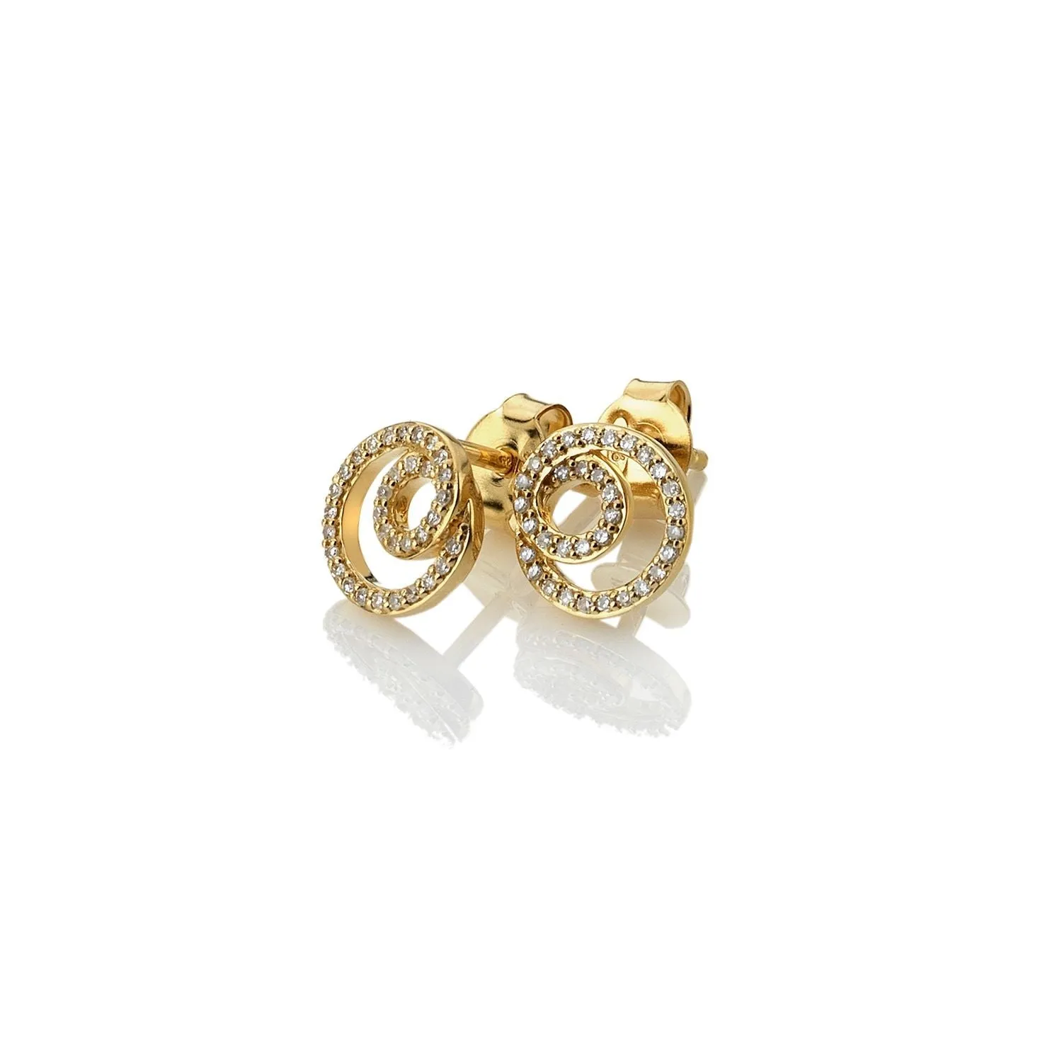 Hot Diamonds Flow 9ct Yellow Gold Earrings
