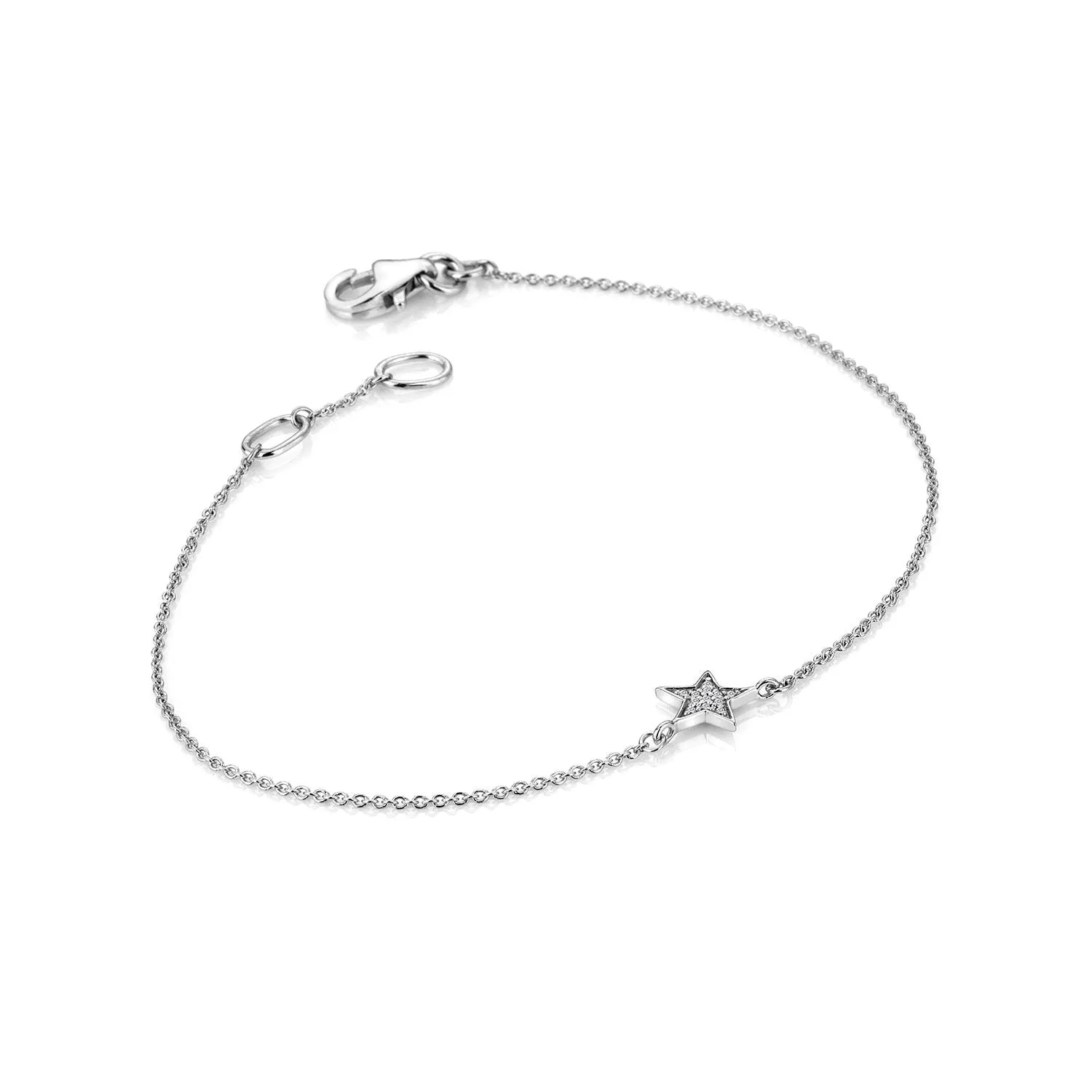 Hot Diamonds Glint 9ct White Gold Bracelet