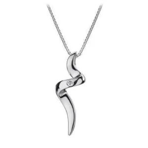 Hot Diamonds Go With The Flow Sterling Silver Spiral Necklace