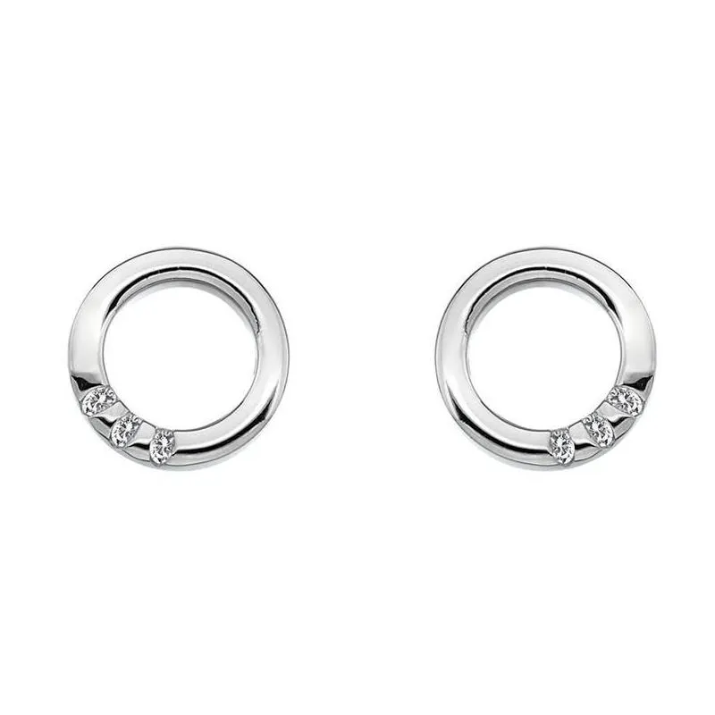 Hot Diamonds Halo Circle Sterling Silver Earrings