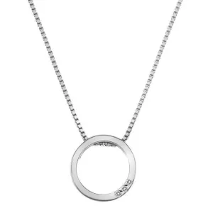 Hot Diamonds Halo Circle Sterling Silver Necklace
