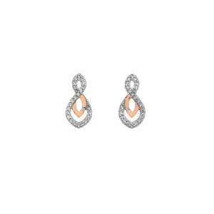 Hot Diamonds Harmony White Topaz Rose Gold Plated Earrings D