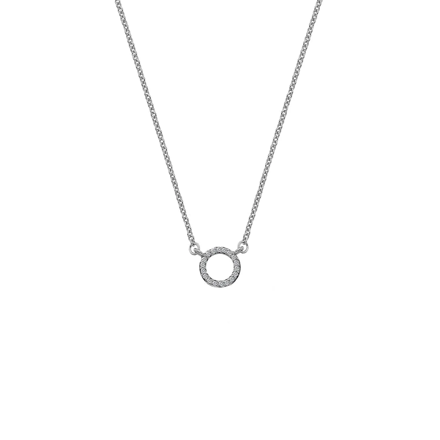 Hot Diamonds Infinity 9ct White Gold Necklace