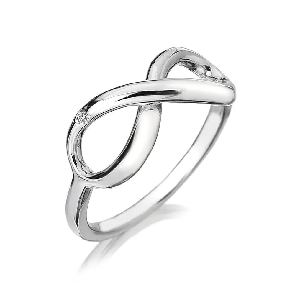 Hot Diamonds Infinity Sterling Silver Ring D