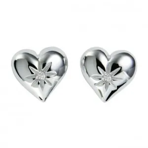 Hot Diamonds Just Add Love Sterling Silver Heart Earrings