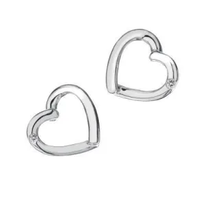 Hot Diamonds Just Add Love Sterling Silver Heart Stud Earrings