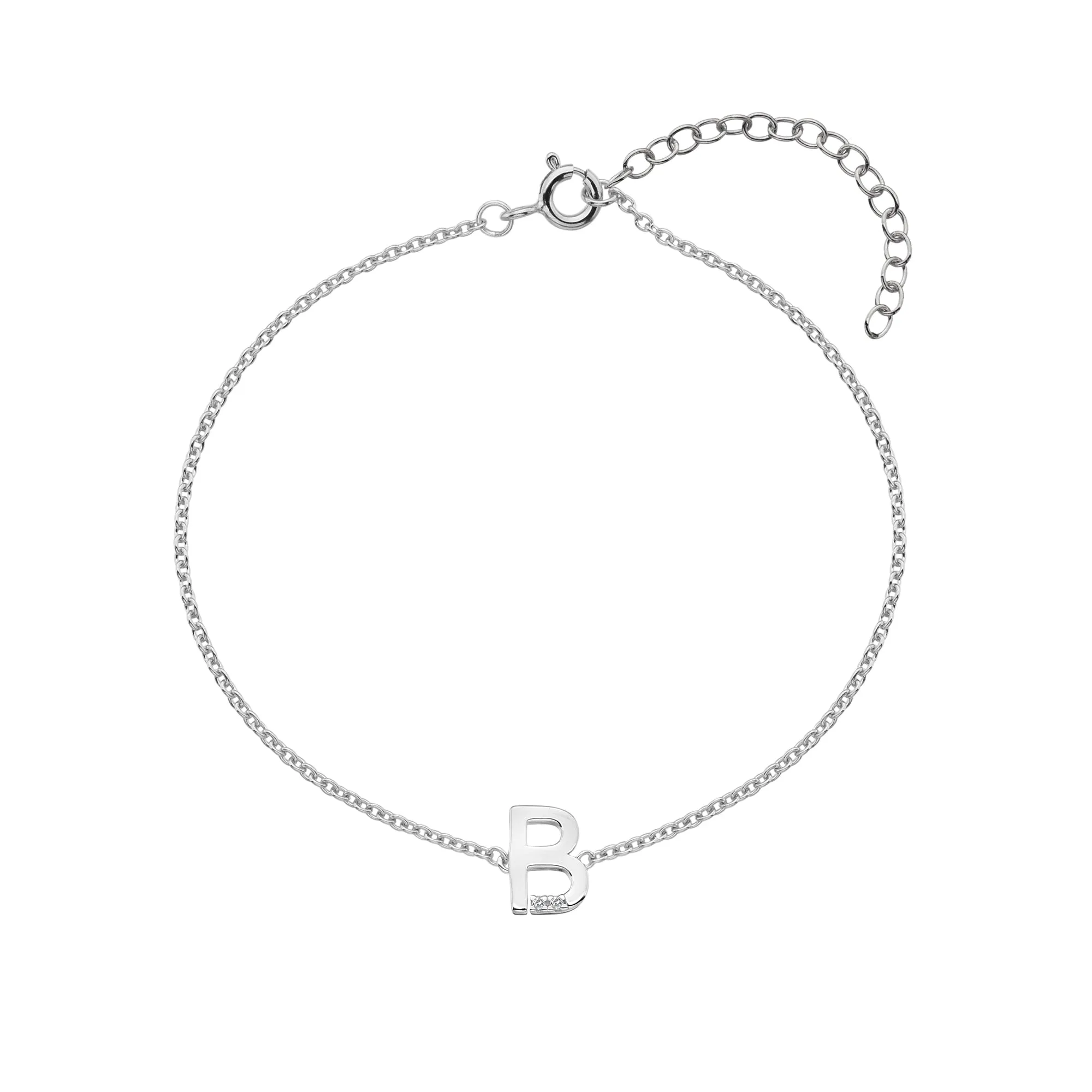 Hot Diamonds Love Letters Sterling Silver B Bracelet