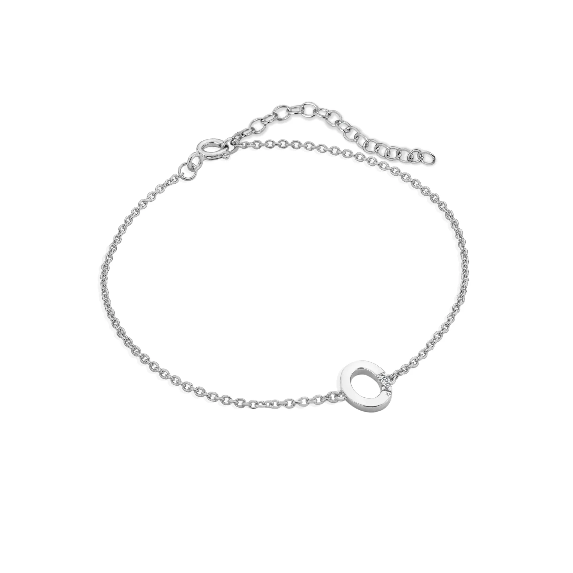Hot Diamonds Love Letters Sterling Silver O Bracelet