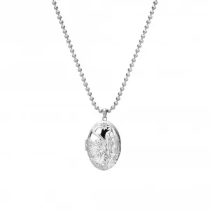 Hot Diamonds Memories Sterling Silver Engraved Oval Locket