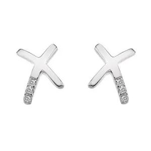 Hot Diamonds Micro Sterling Silver Kiss Me Earrings D