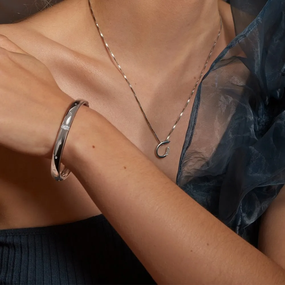 Hot Diamonds Much Loved Sterling Silver Bangle