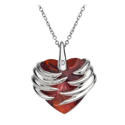Hot Diamonds Necklace Angel Heart Magma Silver