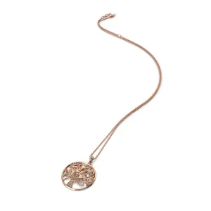 Hot Diamonds Nurture Rose Gold Plated Sterling Silver White Topaz Pendant