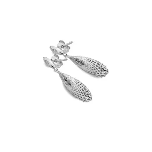 Hot Diamonds Quest Sterling Silver Filigree Teardrop Earrings