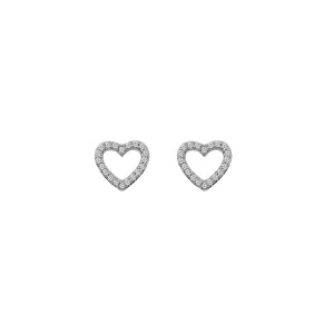 Hot Diamonds Ripple 9ct White Gold Earrings
