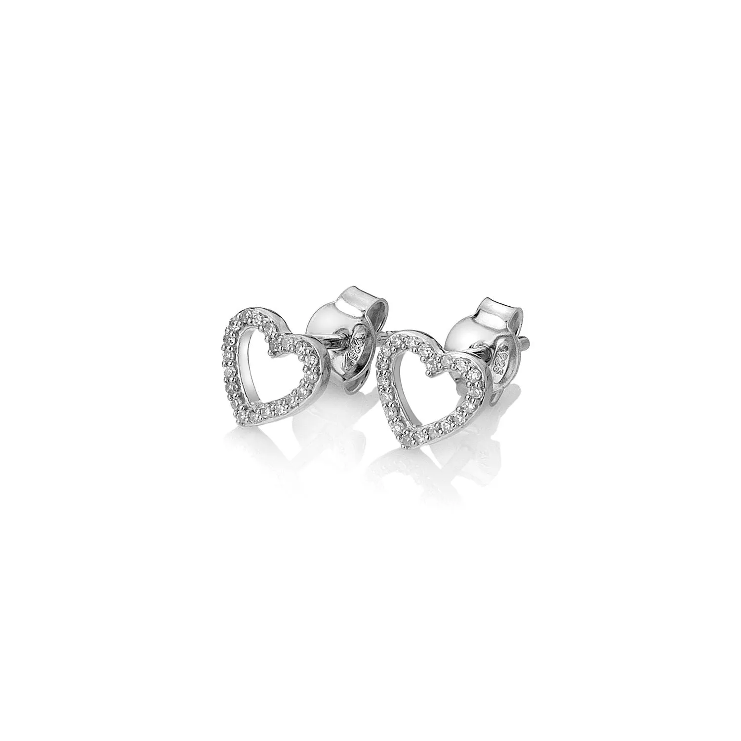 Hot Diamonds Ripple 9ct White Gold Earrings