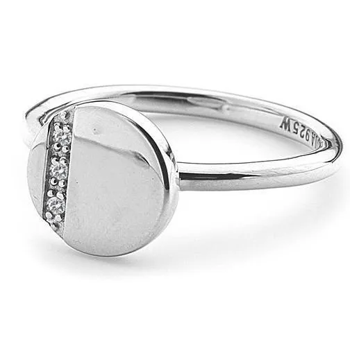 Hot Diamonds Silhouette Sterling Silver Circle Ring