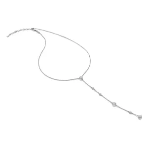 Hot Diamonds Sterling Silver White Topaz Tender Waterfall Statement Necklace