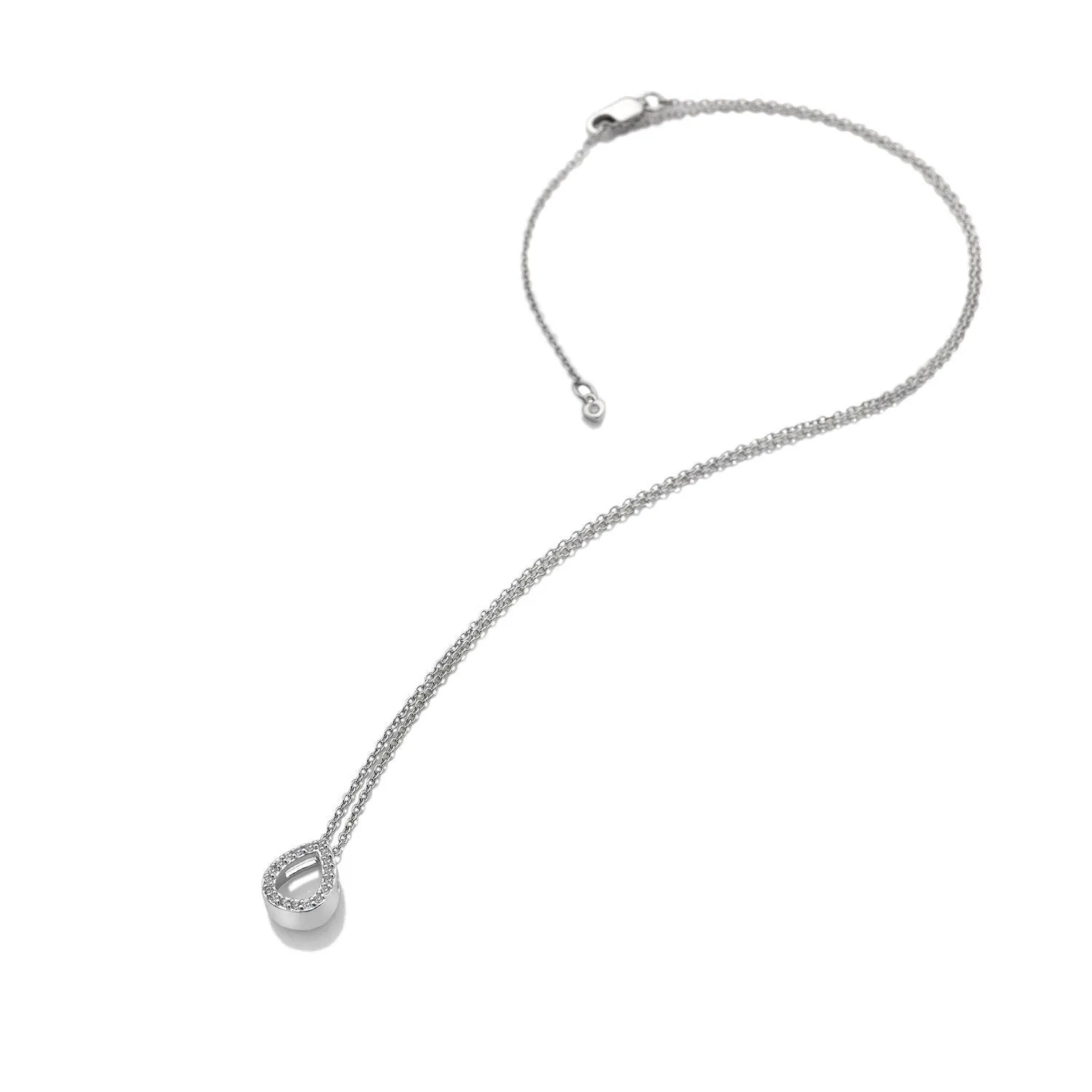 Hot Diamonds Striking Sterling Silver Teardrop Necklace D