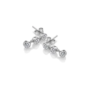 Hot Diamonds Tender Triple Drop White Topaz Earrings