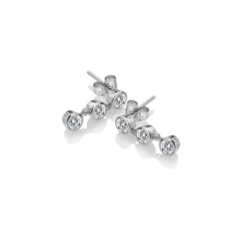 Hot Diamonds Tender Triple Drop White Topaz Earrings