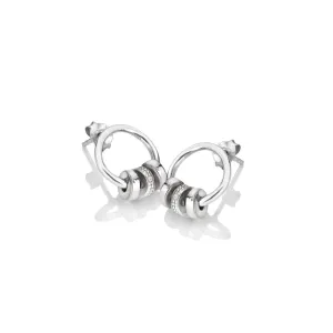 Hot Diamonds Trio Barrel Sterling Silver Drop Earrings D