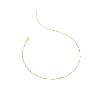 Hot Diamonds x Jac Jossa Embrace Gold Plated Sterling Silver Beaded Cable Chain Necklace 32 - 39cm