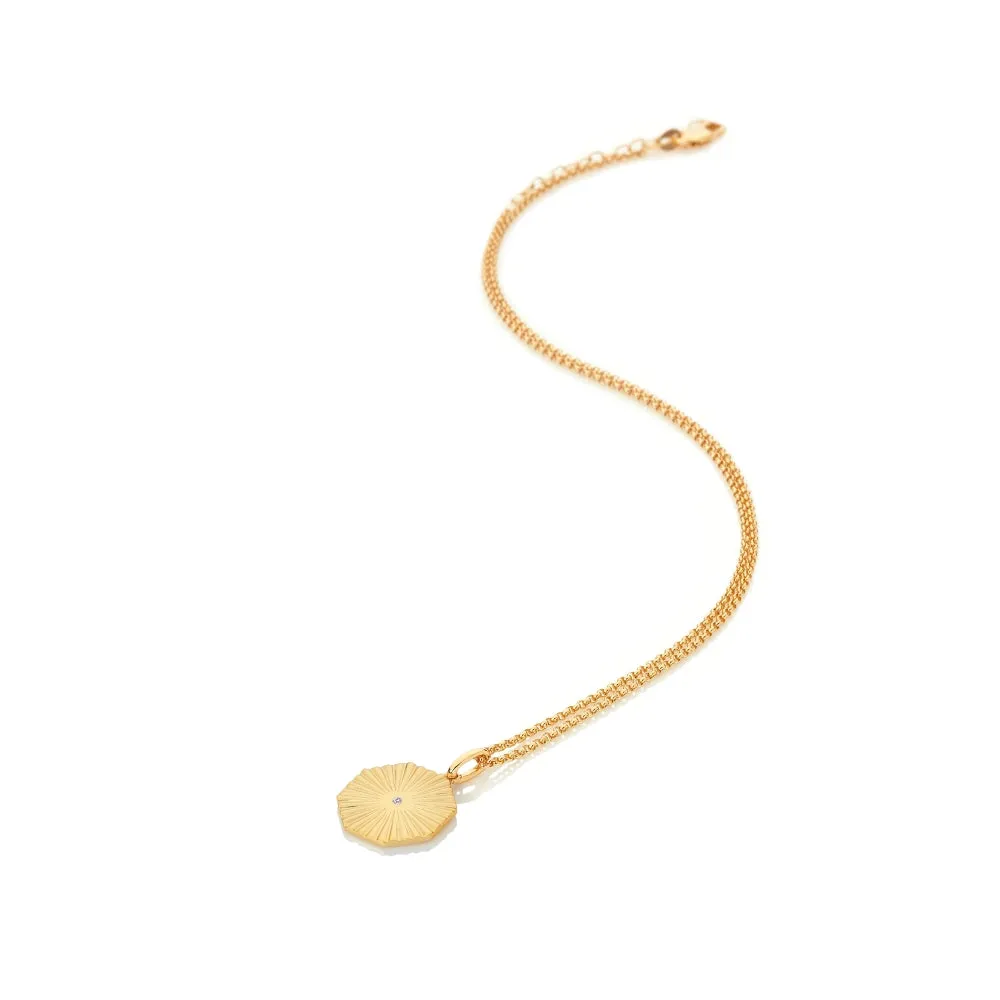 Hot Diamonds x Jac Jossa Hope Gold Plated Sterling Silver Octagon Pendant