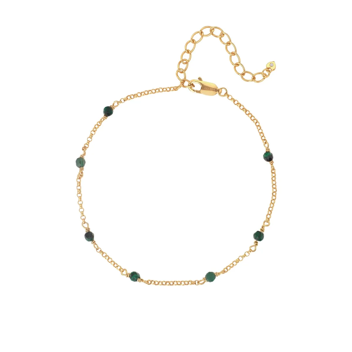 Hot Diamonds x Jac Jossa Revive Gold Plated Sterling Silver Malachite Bracelet
