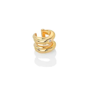 Hot Diamonds x Jac Jossa Soul Entwine Gold Plated Sterling Silver Double Ear Cuff