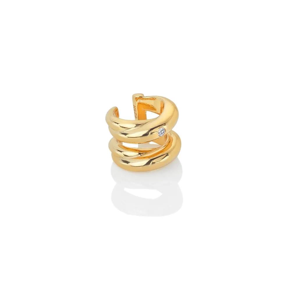Hot Diamonds x Jac Jossa Soul Entwine Gold Plated Sterling Silver Double Ear Cuff