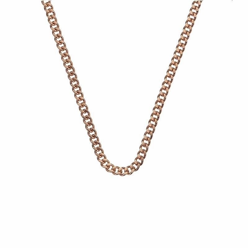 Hot Diamonds 18" Rose Gold Plated Sterling Silver Belcher Chain