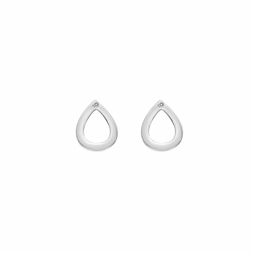 Hot Diamonds Diamond Amulet Sterling Silver Teardrop Earrings